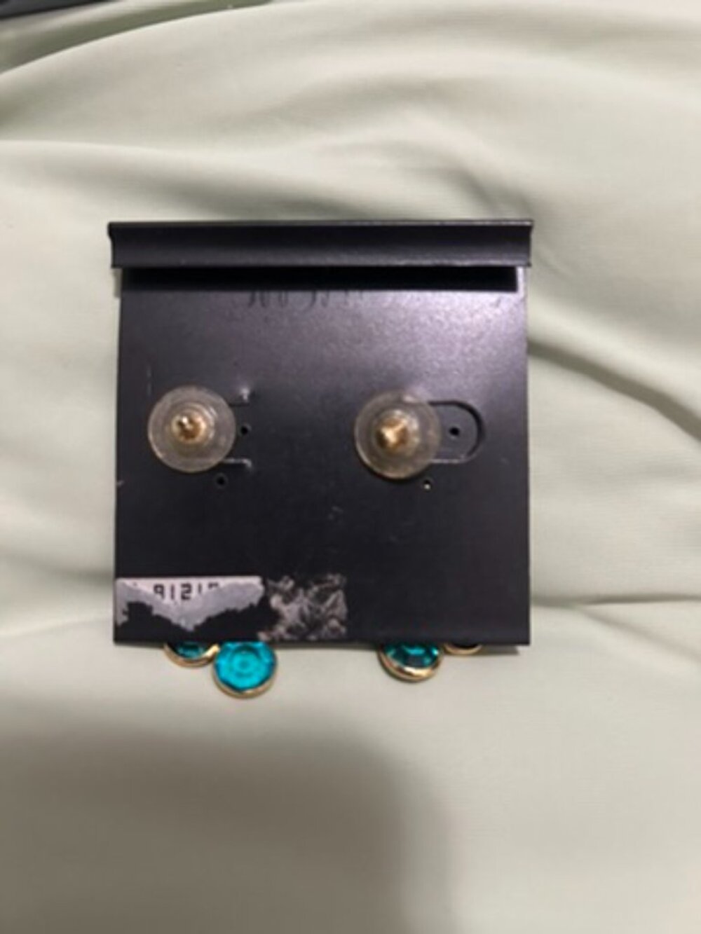 Vintage Vonelle Swarovski Full Lead Crystal Blue Dangle Drop Earrings NWT - Picture 3 of 4